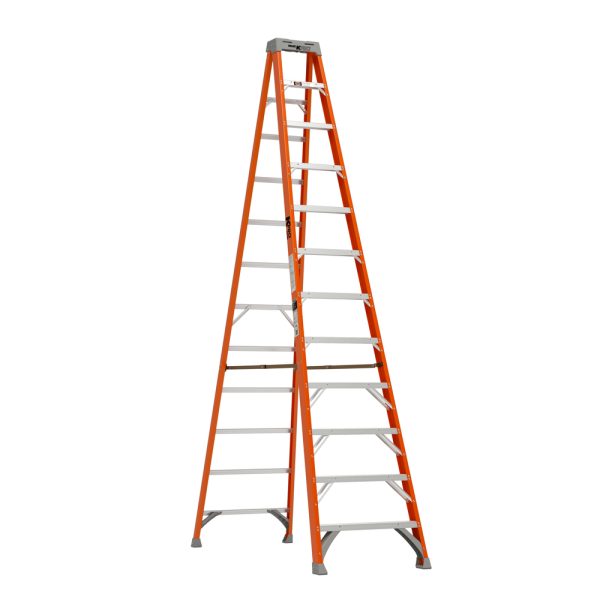 12’ Fiberglass 300lb Capacity Step Ladder