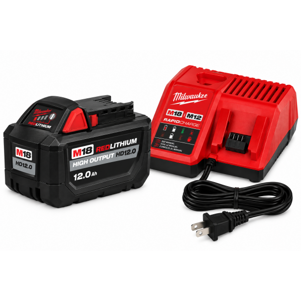 Milwaukee M18 Battery & Charger Kit – 1 x 12.0Ah